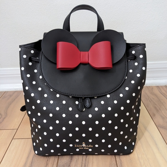 kate spade Handbags - EUC! Kate Spade New York X Disney Minnie Mouse Leather Polka Dot Backpack